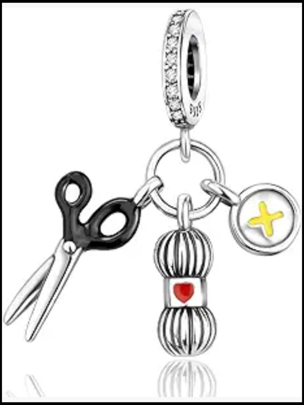 Sterling Silver Charm Pendant Compatible with Bracelet Necklace